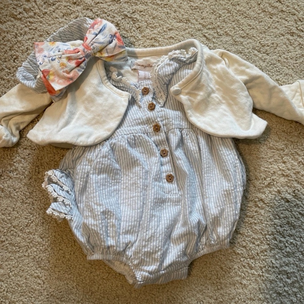 Tommy Bahama Blue and Cream Kids Matching Set
